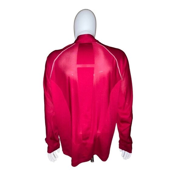 Nike Golf Mens Red Quarter Zip Dri Fit Long Sleeve Shirt Lightweight Large EUC - Picture 3 of 8